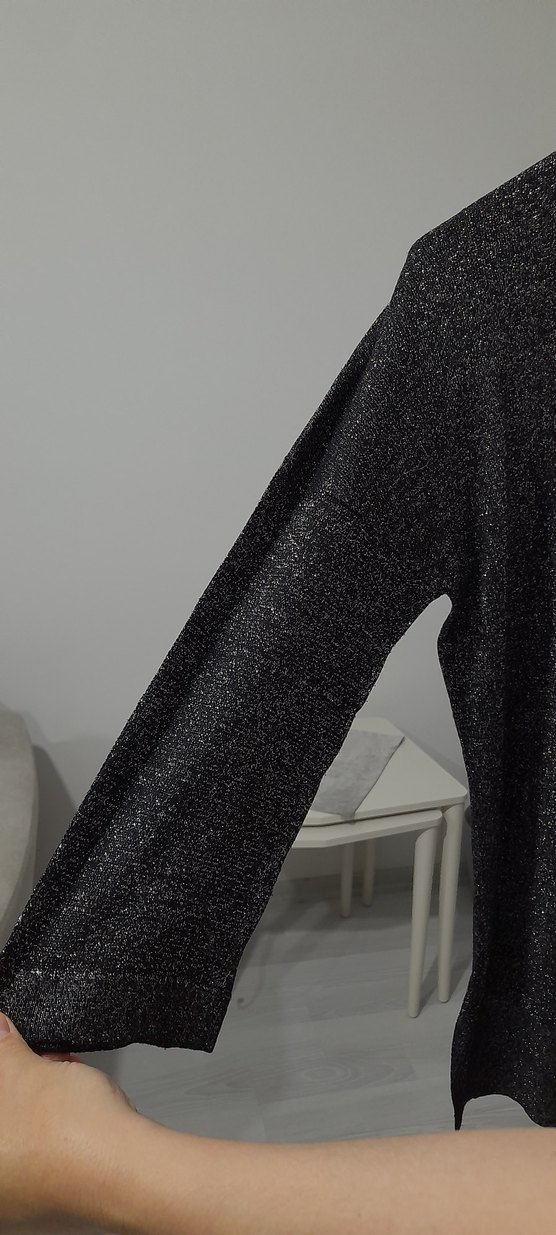 Kadın Gri Simli  Hırka - Görsel 3