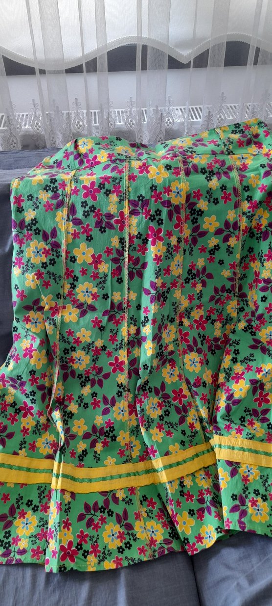 sıfır renkli Baskılı  yazlik Etek - Görsel 2