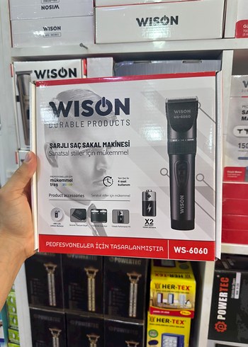 Wison WS-6060 Şarjlı Saç Sakal Makinesi Siyah (2 yıl Garantili)
