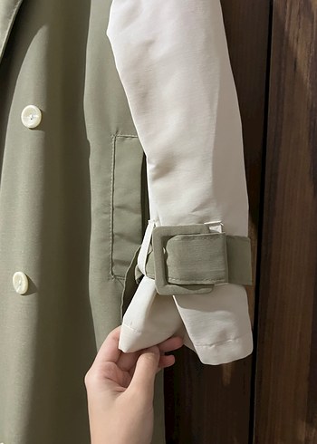 Bej Uzun Kadın Trençkot - Görsel 3