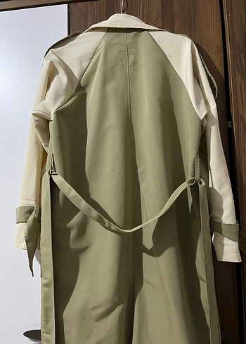 Bej Uzun Kadın Trençkot - Görsel 4