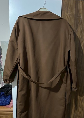 Kadın Kahverengi Uzun Trench Coat - Görsel 2
