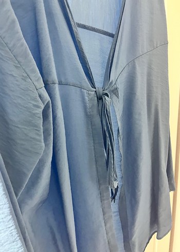 Mavi Bohem Kadın Keten Gömlek - Görsel 3