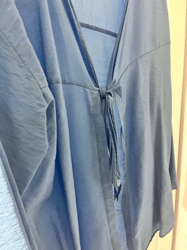 Mavi Bohem Kadın Keten Gömlek - Görsel 3