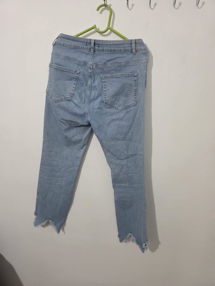 Mavi Kadın Bol Kesim Midi Kot Pantolon - Görsel 3