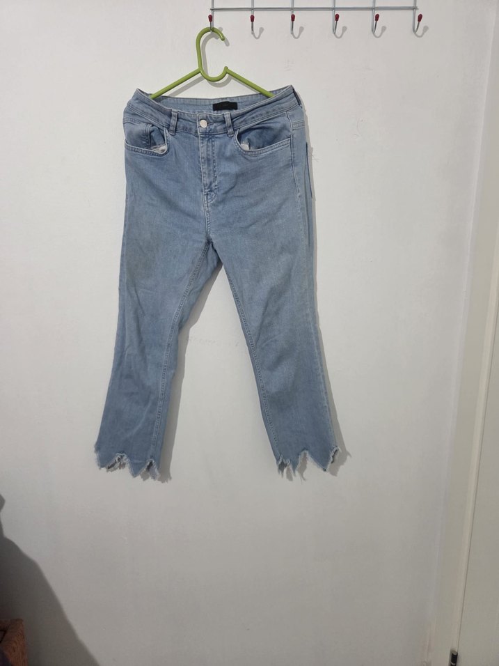 Mavi Kadın Bol Kesim Midi Kot Pantolon - Görsel 2