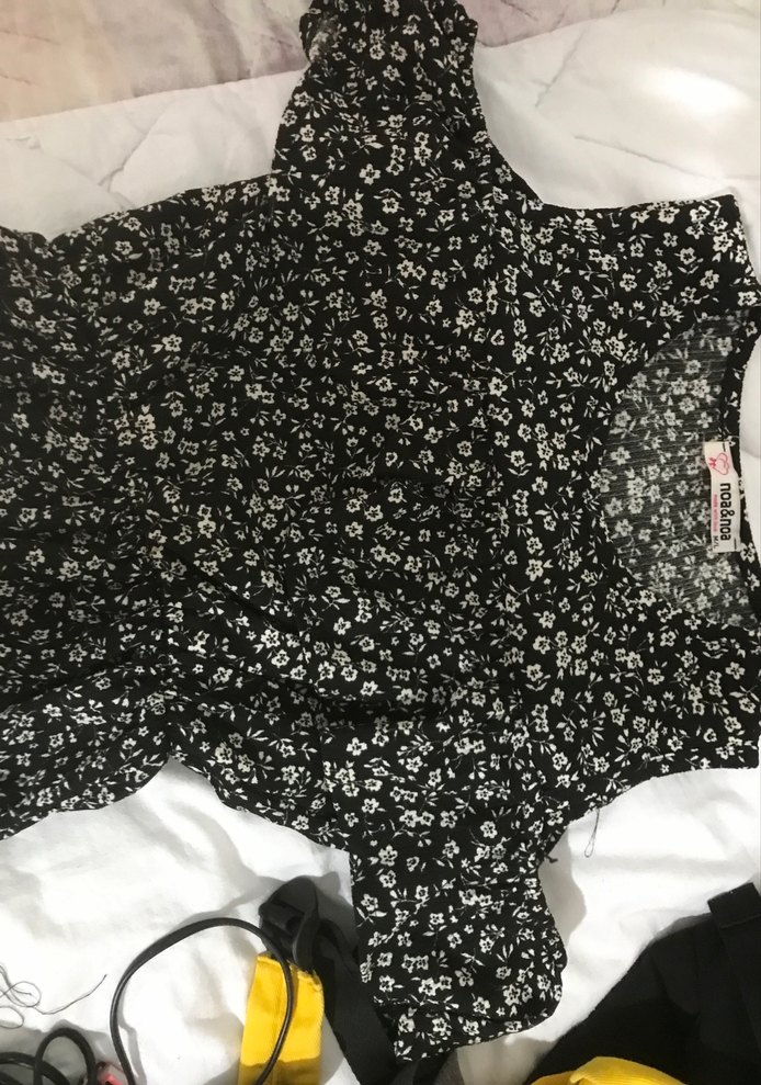 Düğmeli Siyah Desenli Midi Hamile Etek - Görsel 2