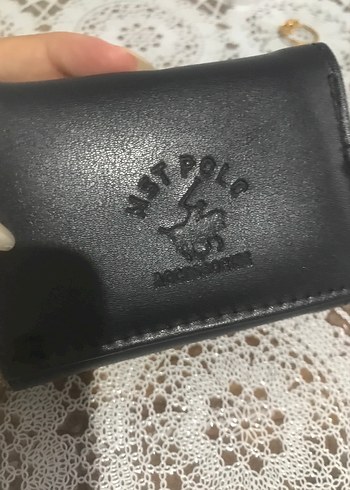 Siyah Deri Kadın Cüzdanı, Velcro Kapamalı