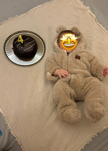 Kahverengi Bebek Peluş Tulum - Görsel 3