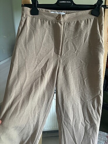 bej rengi keten pantolon