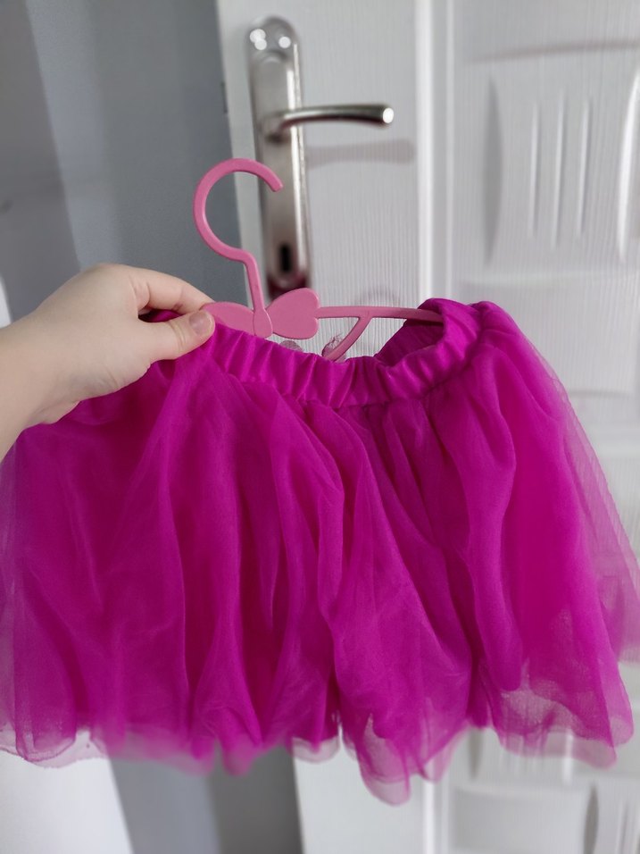 Pembe Kız Çocuk Fırfırlı Etek - Görsel 2