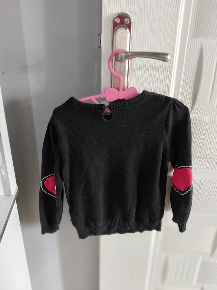 Kız Çocuk Triko Sweatshirt, Baskılı, Uzun Kollu - Görsel 2