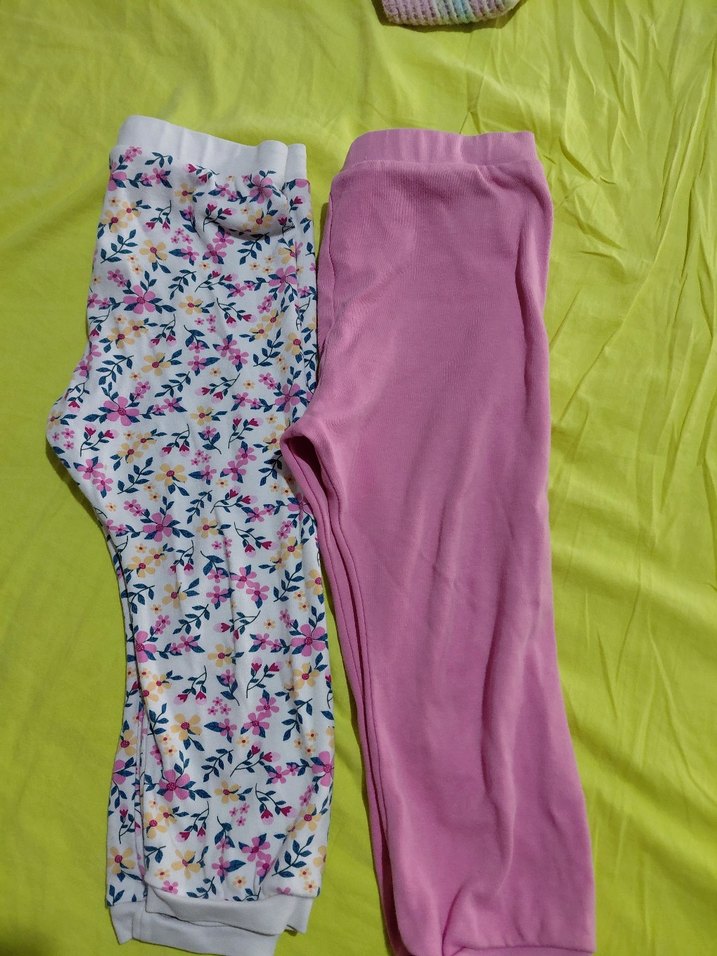 Çiçek Desenli Pamuklu Kız Tayt - Görsel 3