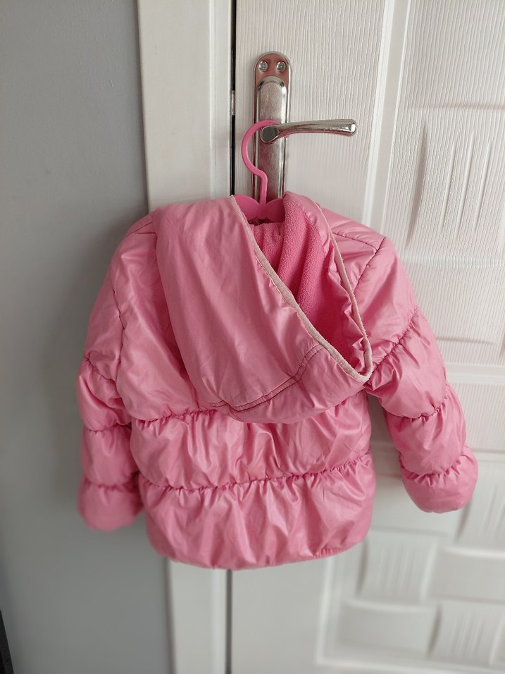 Kız Çocuk Pembe Fermuarlı Mont - Görsel 2