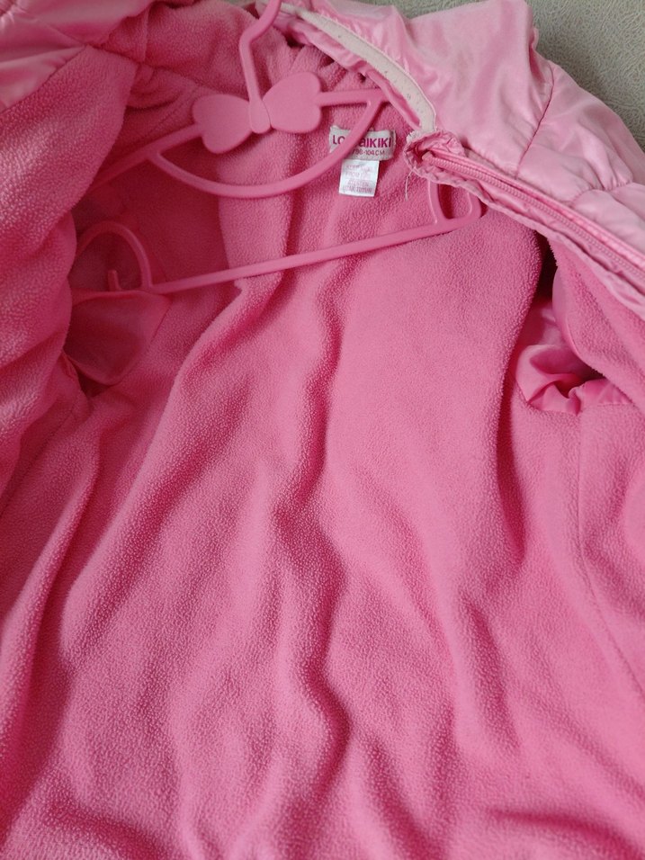 Kız Çocuk Pembe Fermuarlı Mont - Görsel 5