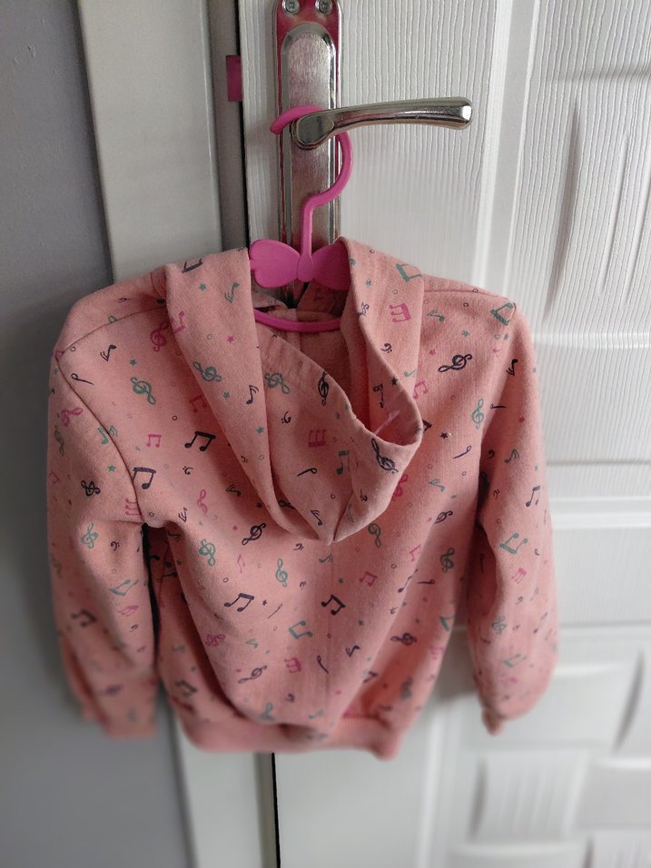 Kız Çocuk Pembe Kapüşonlu Fermuarlı Sweatshirt - Görsel 2