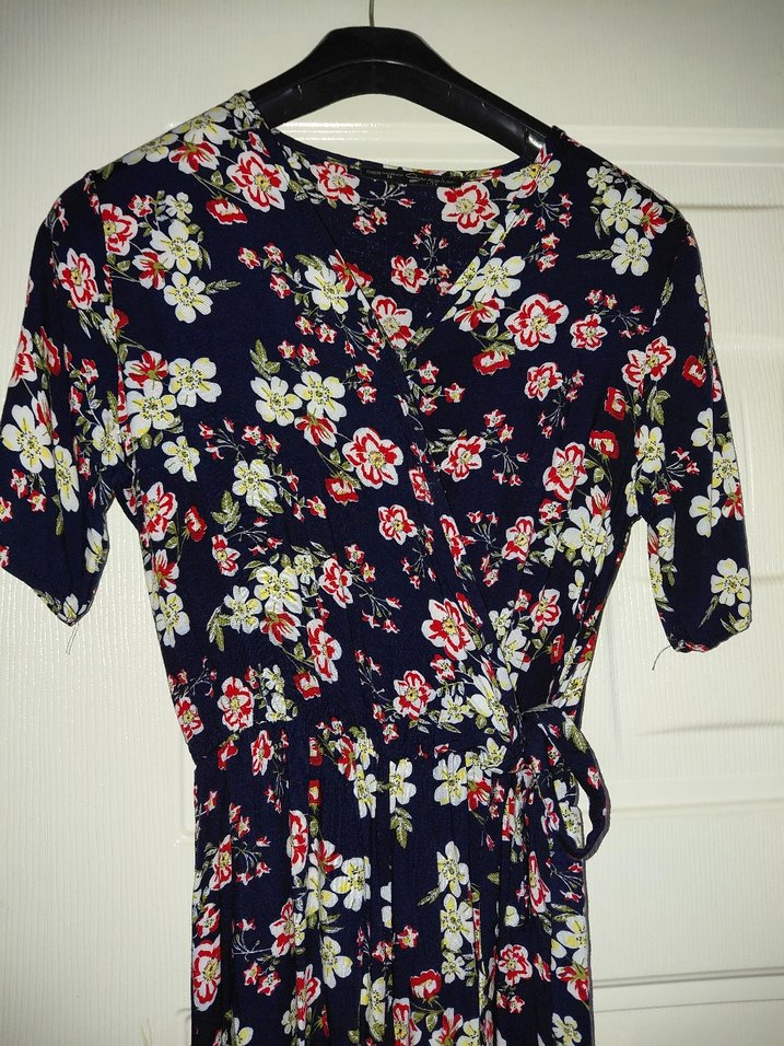 Çiçek Desenli tulum elbise - Görsel 4