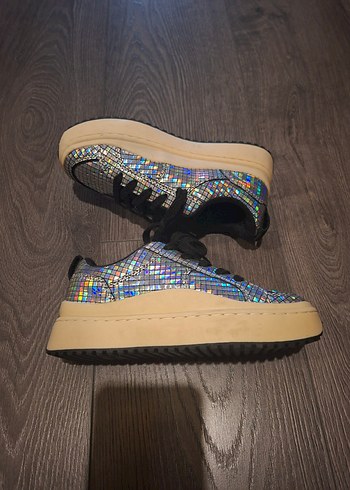 Renkli Payetli Platform Sneakers - Görsel 2