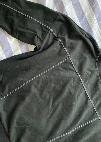 l Beden Kadın Siyah Salaş Sweatshirt