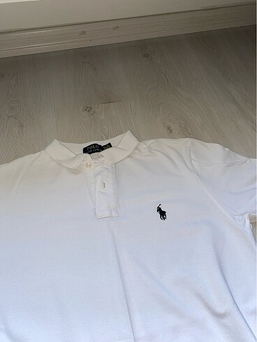 Polo Ralp Lauren Beyaz Polo Yaka Tişört M beden - Görsel 2
