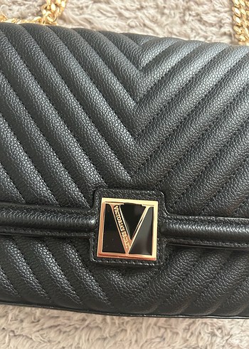 Victoria s Secret Zincir Detaylı Siyah Kadın Deri Çanta