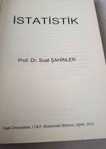İstatistik - Prof. Dr. Suat Şahinler - Görsel 3