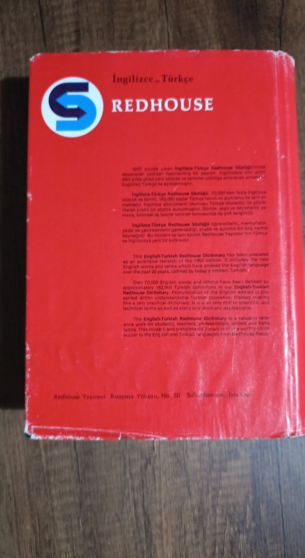 REDHOUSE İngilizce-Türkçe Sözlük - Görsel 5