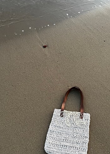 Diğer Bej Örgü Bohem Kadın Çanta