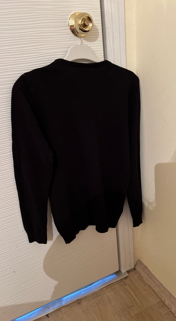 Siyah Erkek Çocuk İnce Kazak - Görsel 2