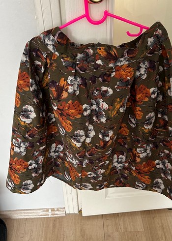 Fermuarlı Desenli Mini Etek - Görsel 2