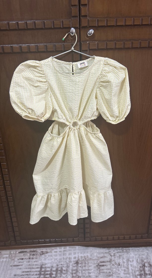 Koton Kız Çocuk 7-8 yaş balon kollu elbise hiç kullanılmadı - Görsel 4