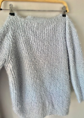 Gri Örgü Uzun Kollu Kadın Hırka - Görsel 2