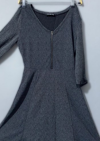 fermuarlı etekli elbise - Görsel 2