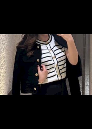 Beymen Club Çizgili Kısa Kollu Hırka - Görsel 3