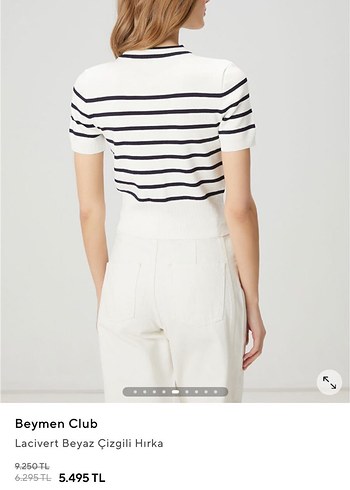Beymen Club Çizgili Kısa Kollu Hırka - Görsel 2