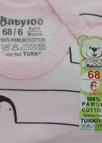 Pembe Uzun Kollu Bebek Zıbın - Görsel 4