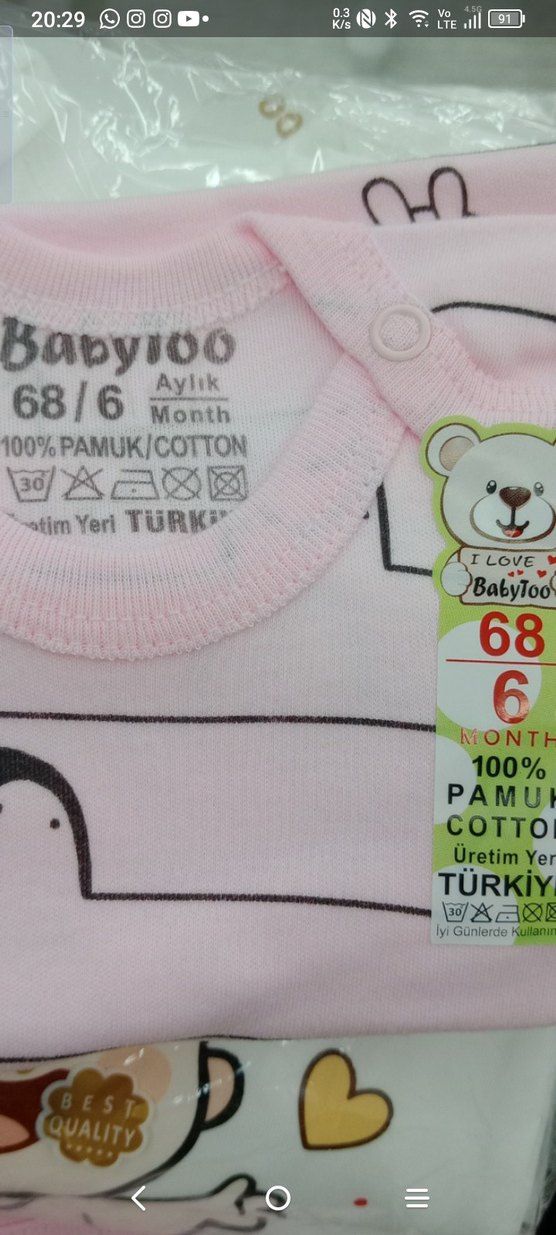 Pembe Uzun Kollu Bebek Zıbın - Görsel 4