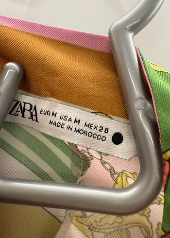 m Beden Zara Desenli Kadın Uzun Kollu elbise