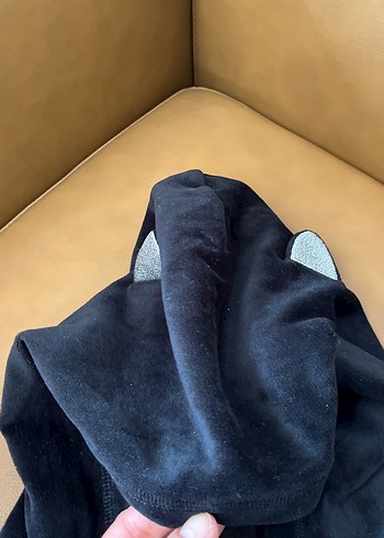 Armani marka Gri Fermuarlı Kedi Kapüşonlu Hırka - Görsel 5