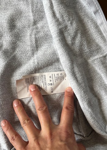 Armani marka Gri Fermuarlı Kedi Kapüşonlu Hırka - Görsel 11