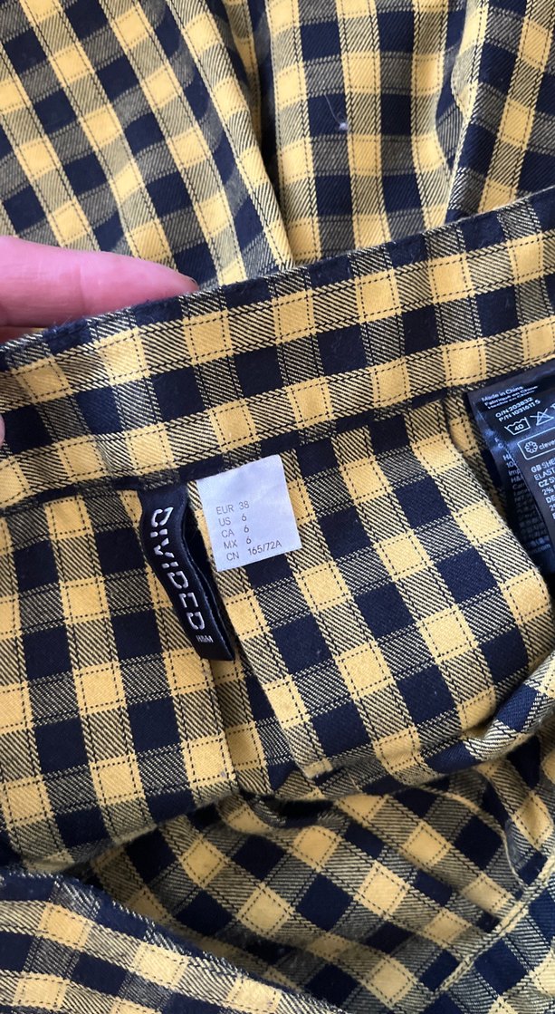 3 etek tek fiyata Renkli Ekose ve Denim Pilili Mini Etekler - Görsel 3