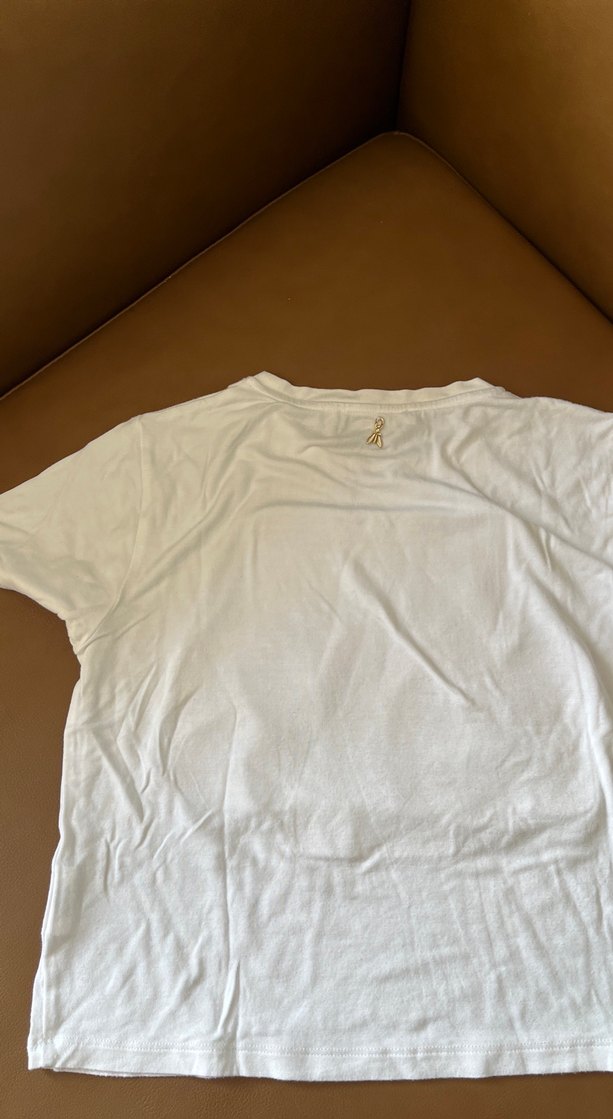 Patrizia marka beyaz taşlı kız cocuk Mini Tişört - Görsel 3