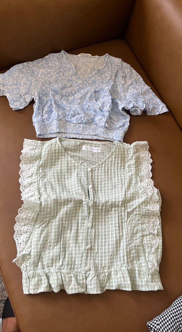 3 parca tek Kız Çocuk Gri Ekose Kısa Kollu Elbise - Görsel 4