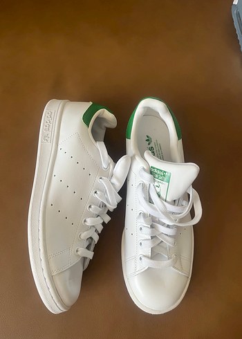 Beyaz Adidas Stan Smith erkek Spor Ayakkabı - Görsel 2