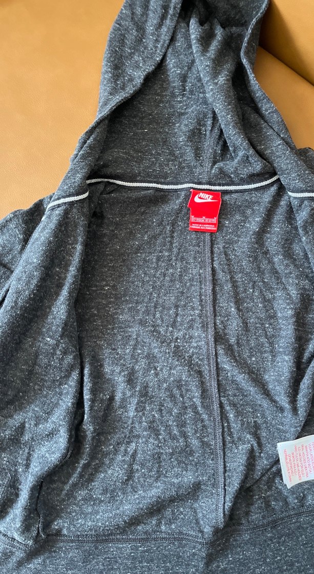 Nike koyu Gri Kız şort tulum ve üst  Takımı Fermuarlı Kapüşonlu - Görsel 5