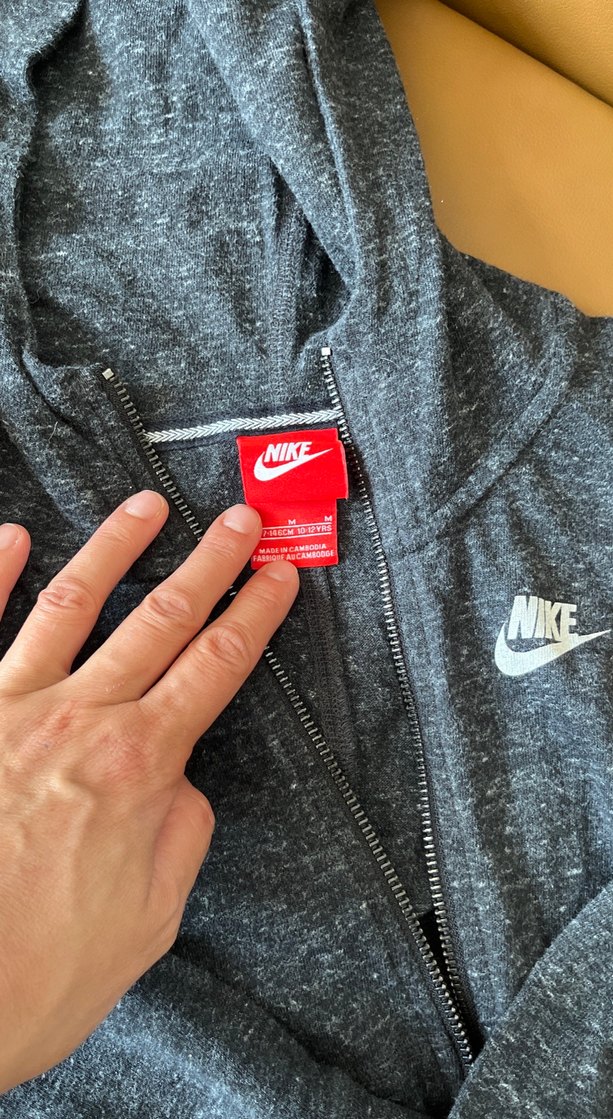 Nike koyu Gri Kız şort tulum ve üst  Takımı Fermuarlı Kapüşonlu - Görsel 3