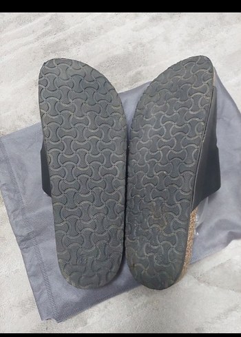 Tokalı Erkek Terlik - Gri Kahverengi - Görsel 4