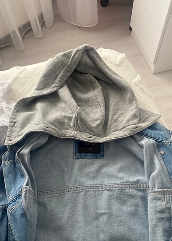 LC Waikiki Düğmeli Mavi Midi Kot Ceket