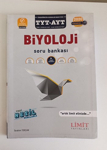 Limit Yayınları TYT-AYT Biyoloji Soru Bankası 2020