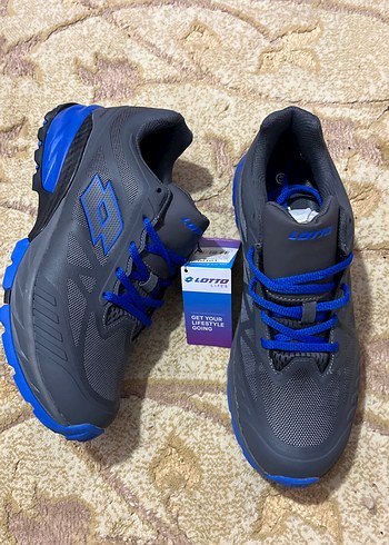 Lotto Gri Mavi Street Wear Erkek Spor AyakkabıWaterproof- - Görsel 4